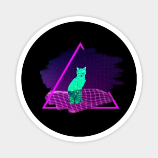 Vaporwave Cat Magnet